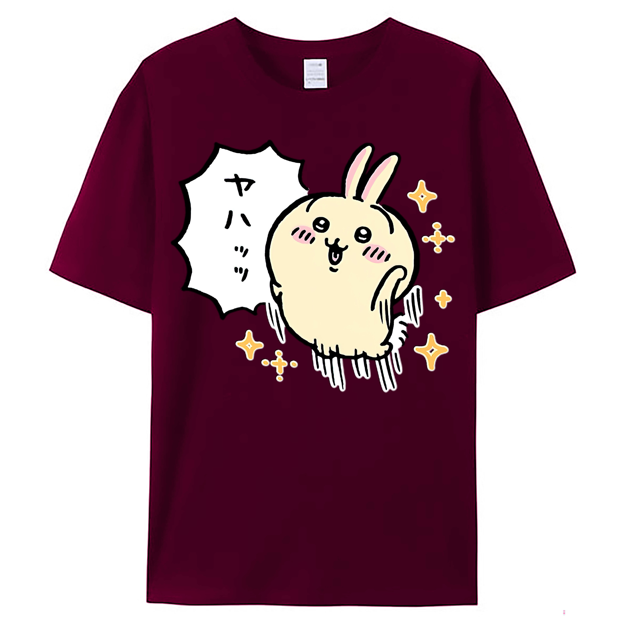 （画像用） ちいかわ うさぎ Chii-kawa usagi レディースカジュアルプリントTシャツ（綿100％）